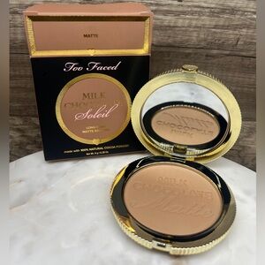 Too Faced Chocolate Soleil Matte Bronzer - Milk Chocolate light to medium - NEW